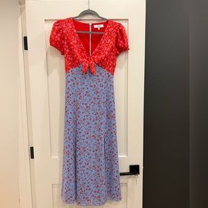 Likely Dress - Raffa Mixed Print Puff Sleeve